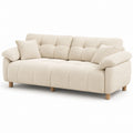 Dreisitzer-Sofa aus Bouclé-Stoff mit Kissen