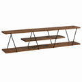 TV-Schrank aus Holz mit Metallgestell Braun 180cm