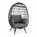 Outdoor-Rattansessel „Ei“ mit Kissen