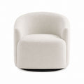 Drehbarer Bouclé-Sessel Off-White 76cm