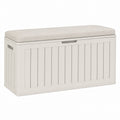 HDPE Outdoor Storage Bench with Polyester Cushion 120cm