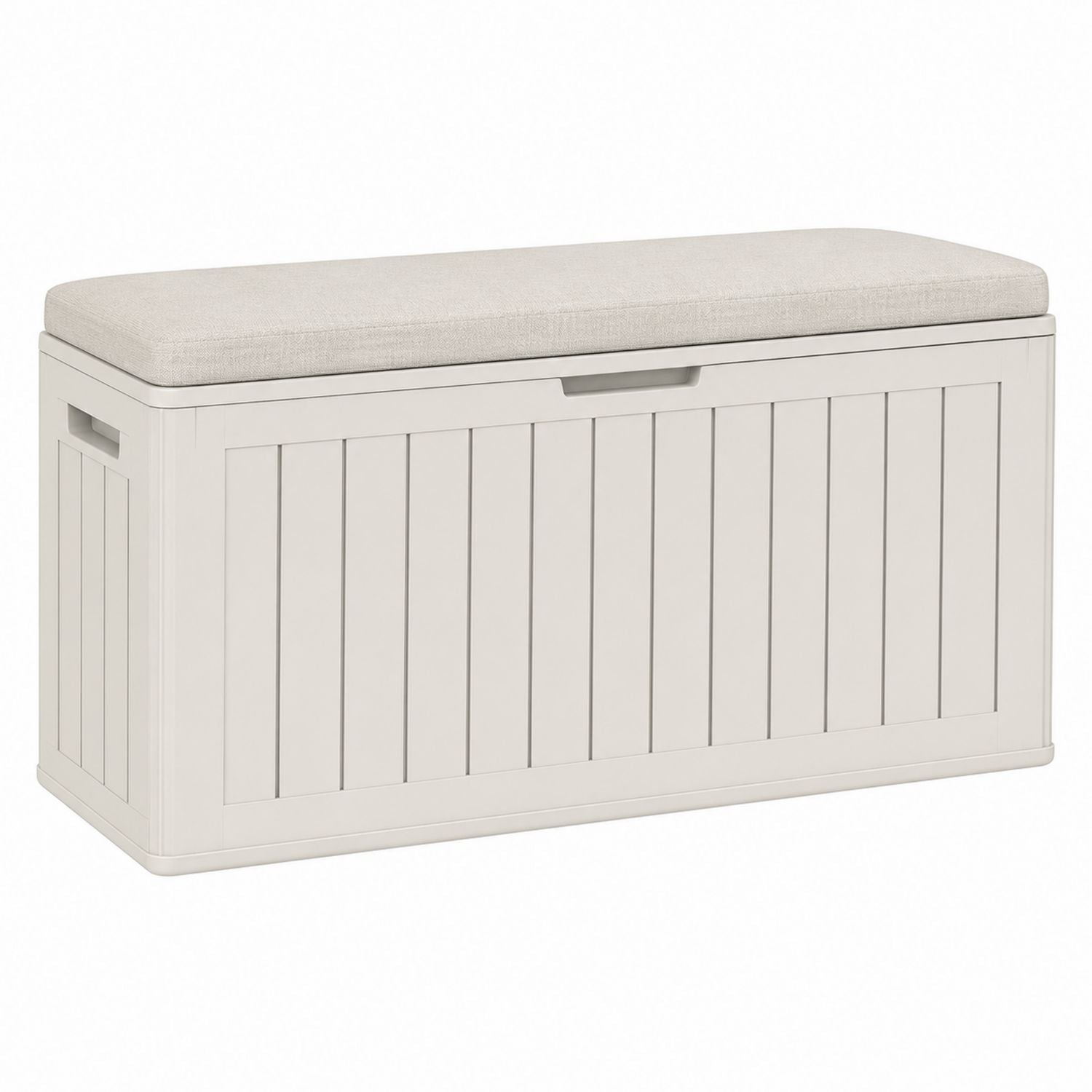 HDPE Outdoor Storage Bench with Polyester Cushion 120cm