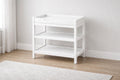 White Solid Wood Baby Changing Table with Two Shelves