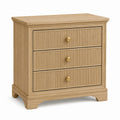 Nachttisch aus Eichenholz mit drei Schubladen, 60 cm hoch