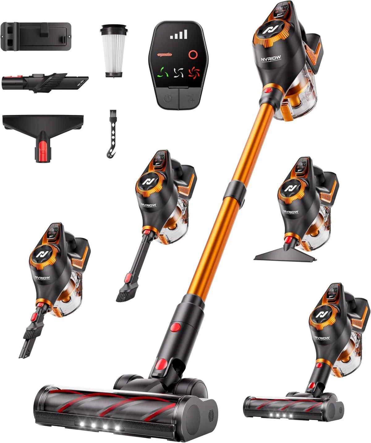 Cordless Stick Vacuum, 1.5L, 55Kpa, 80mins, Cordless Design, Rechargeable