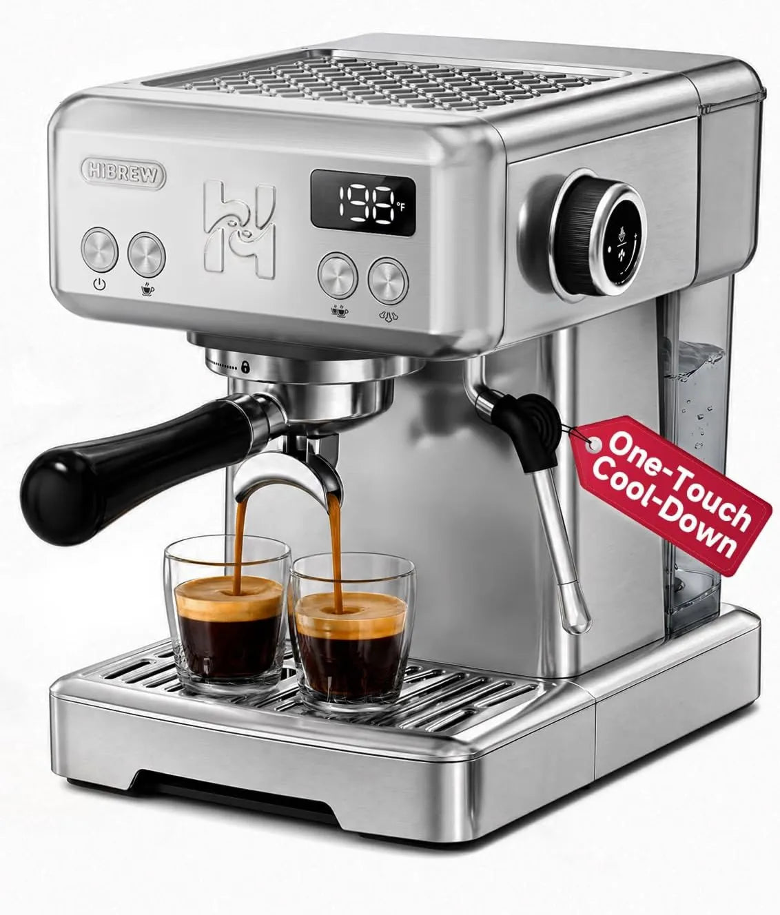 Espresso Machine H10, 58mm, Touch Controls, One-Touch Pressure Release, HIBREW
