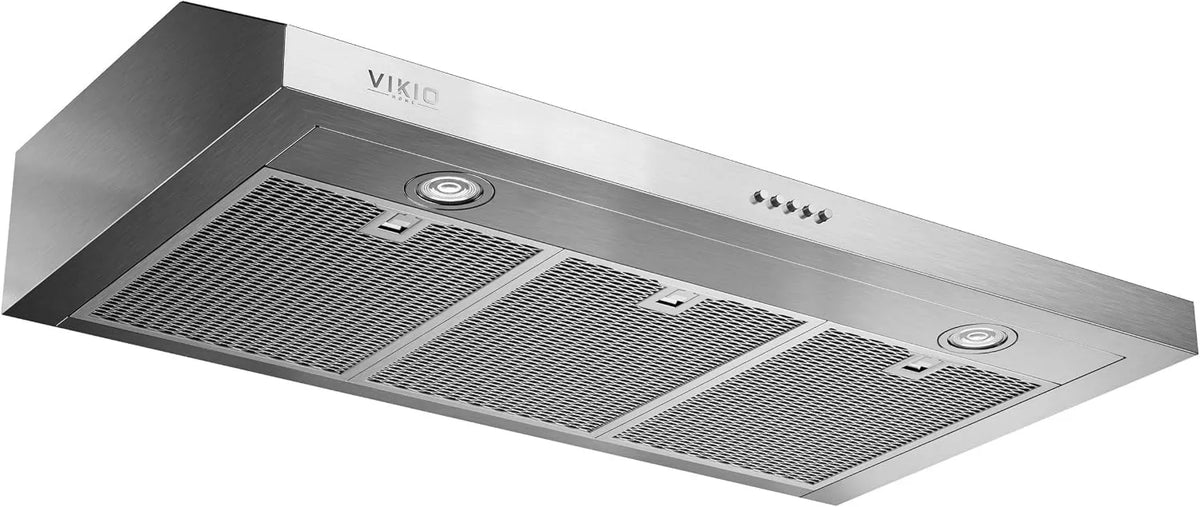Range Hood Under Cabinet 5-Layer, Stainless Steel, 1200 CFM, 36 Inch, Reusable 5-Layer Aluminum Filters, Button Control, Ducted Vent Hood