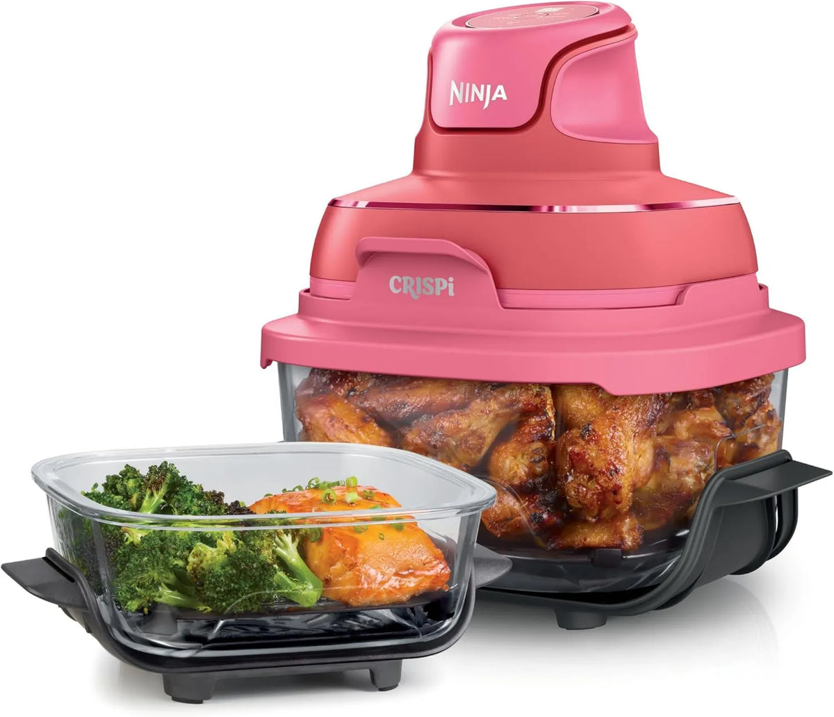 Ninja Crispi Glass 4-in-1 Air Fryer, Cherry Crush, FN101DR