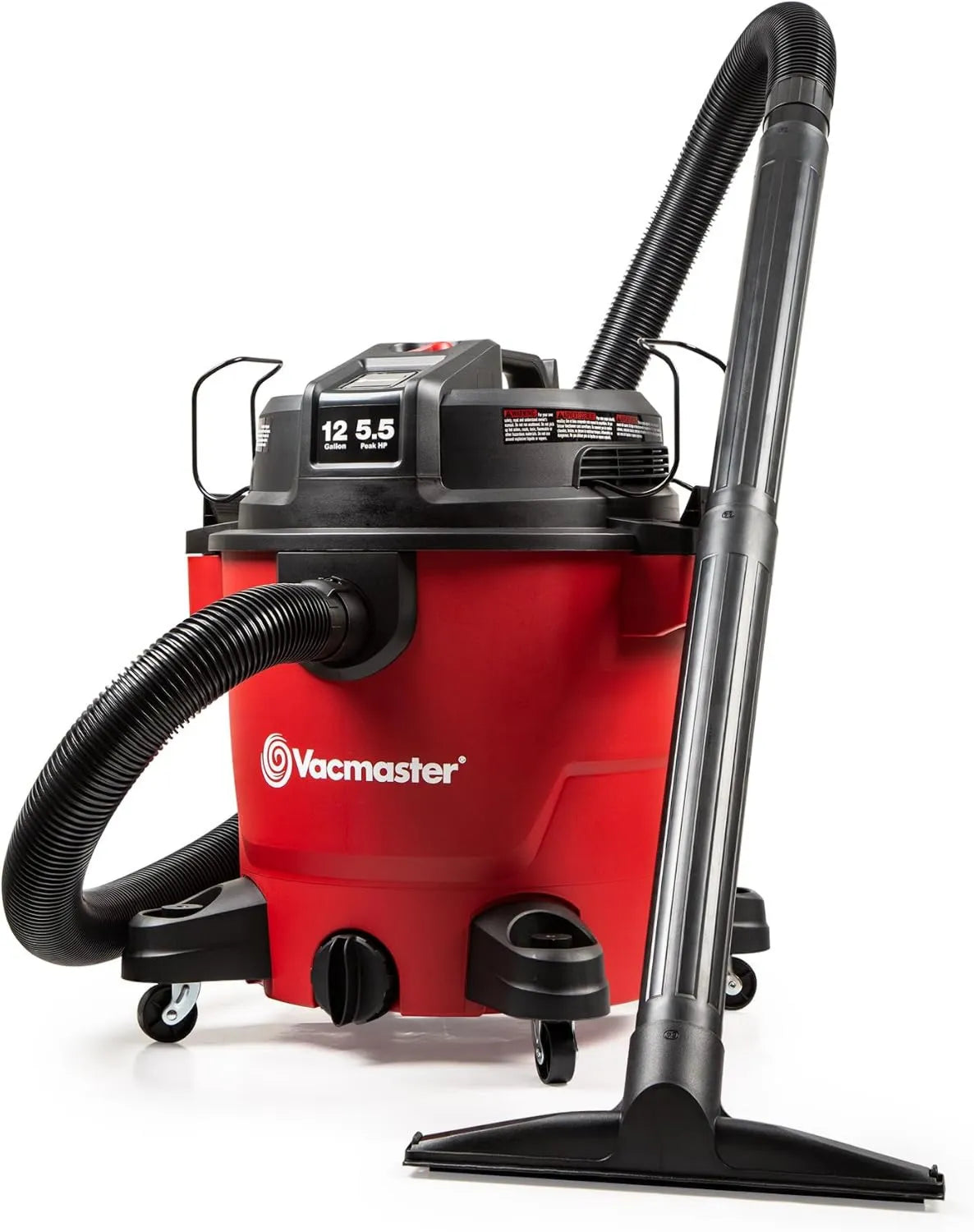 HP VJH1211PF, Vacmaster 1101 12-Gal 5.5 Peak Heavy-Duty Wet/Dry Vac Red