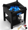 High Pressure Outdoor Propane Burner Cooker, 000BTU, 16.5'Heavy Duty Square Stove, Seafood Boil, ARC Single Burner Propane Stove, Liquid Propane