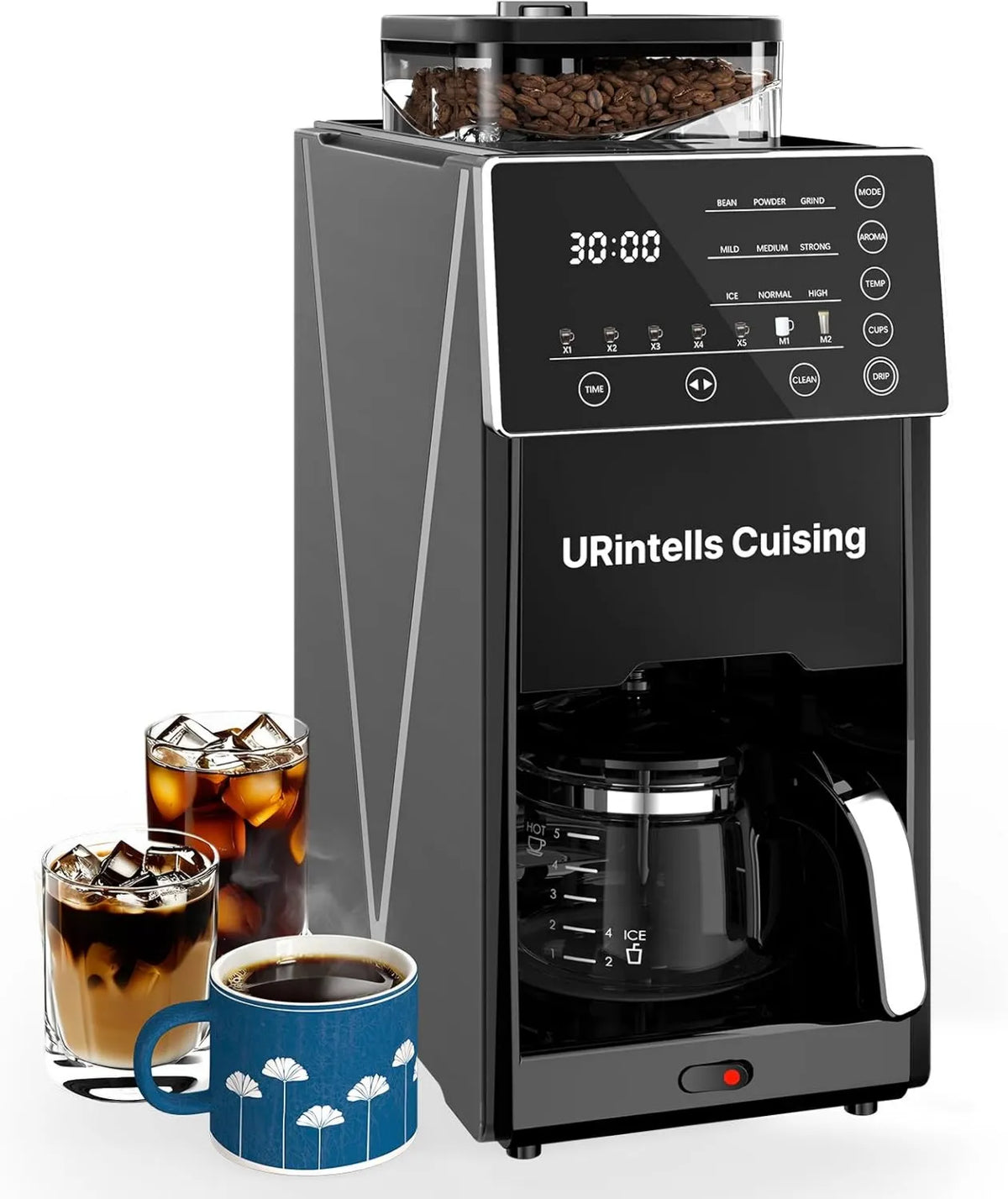 Drip Coffee Maker, Programmable Brewing, Automatic Programmable Machine, URintells