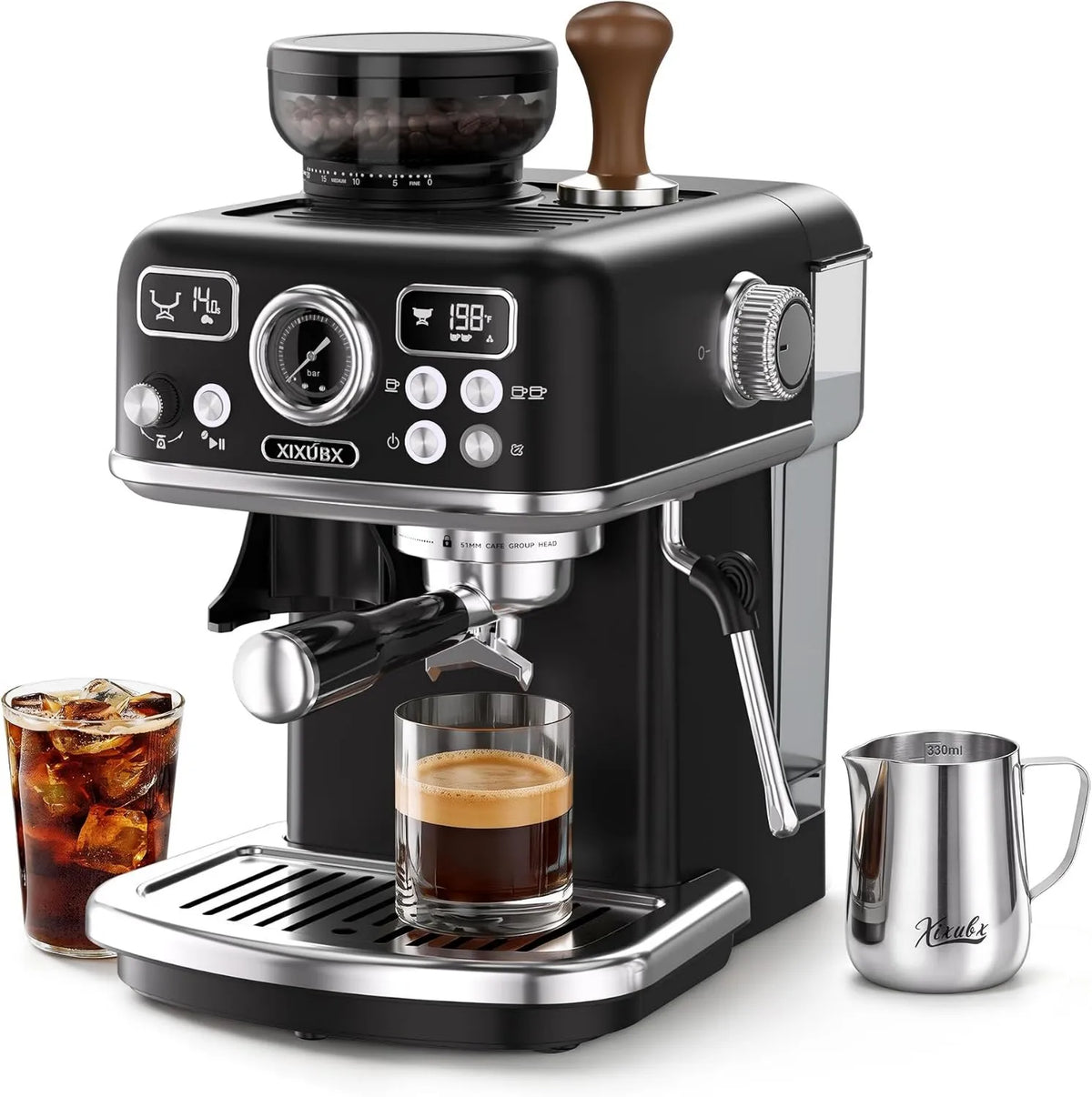 Espresso Machine, PID & Programmable Settings, Programmable Brewing, XIXUBX
