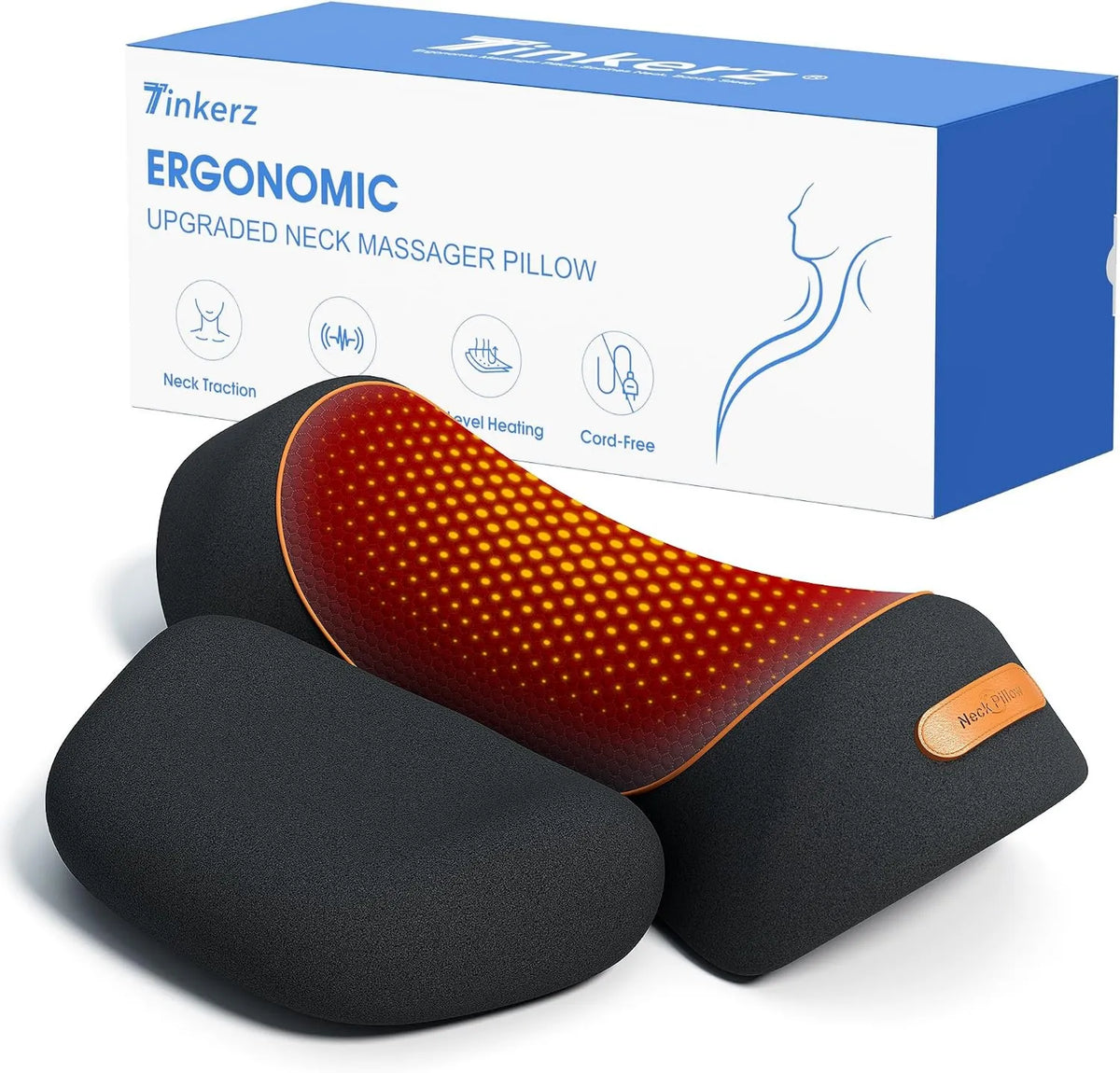 Body Massager in-1, 3 in, Cordless Design, Heat Function, Vibration & Traction