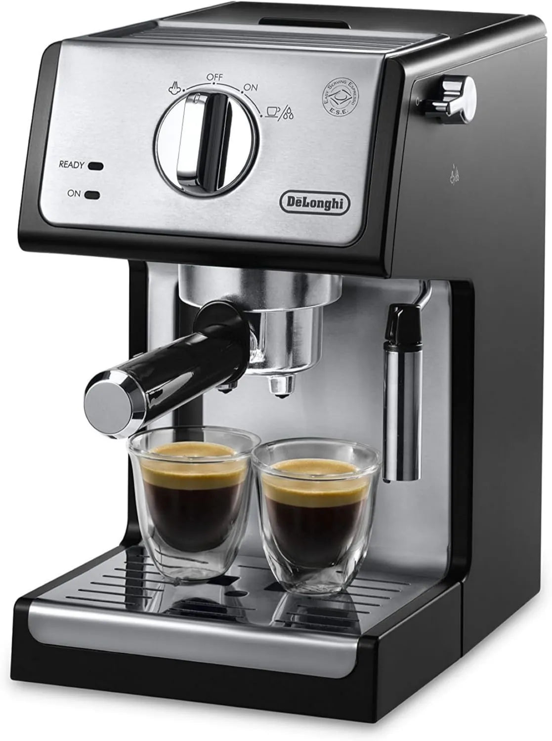 De'Longhi Home Barista 15-Bar Drip Coffee Maker, Adjustable Temperature, Compact Portable Design, Easy to Clean Design, Cappuccino & Iced Coffee