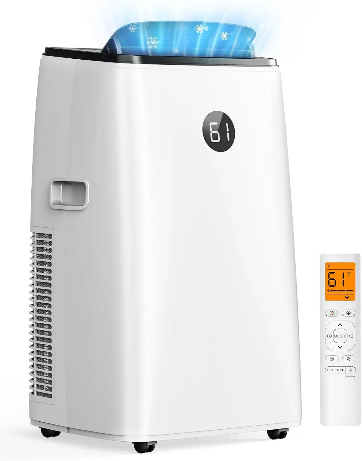 Air Conditioner 14000 BTU Portable 3-in-1, 48dB, 3-in-1 Portable AC Unit with Fan, Auto Swing, Window Kit, Self-Evaporating, Compact Portable Design