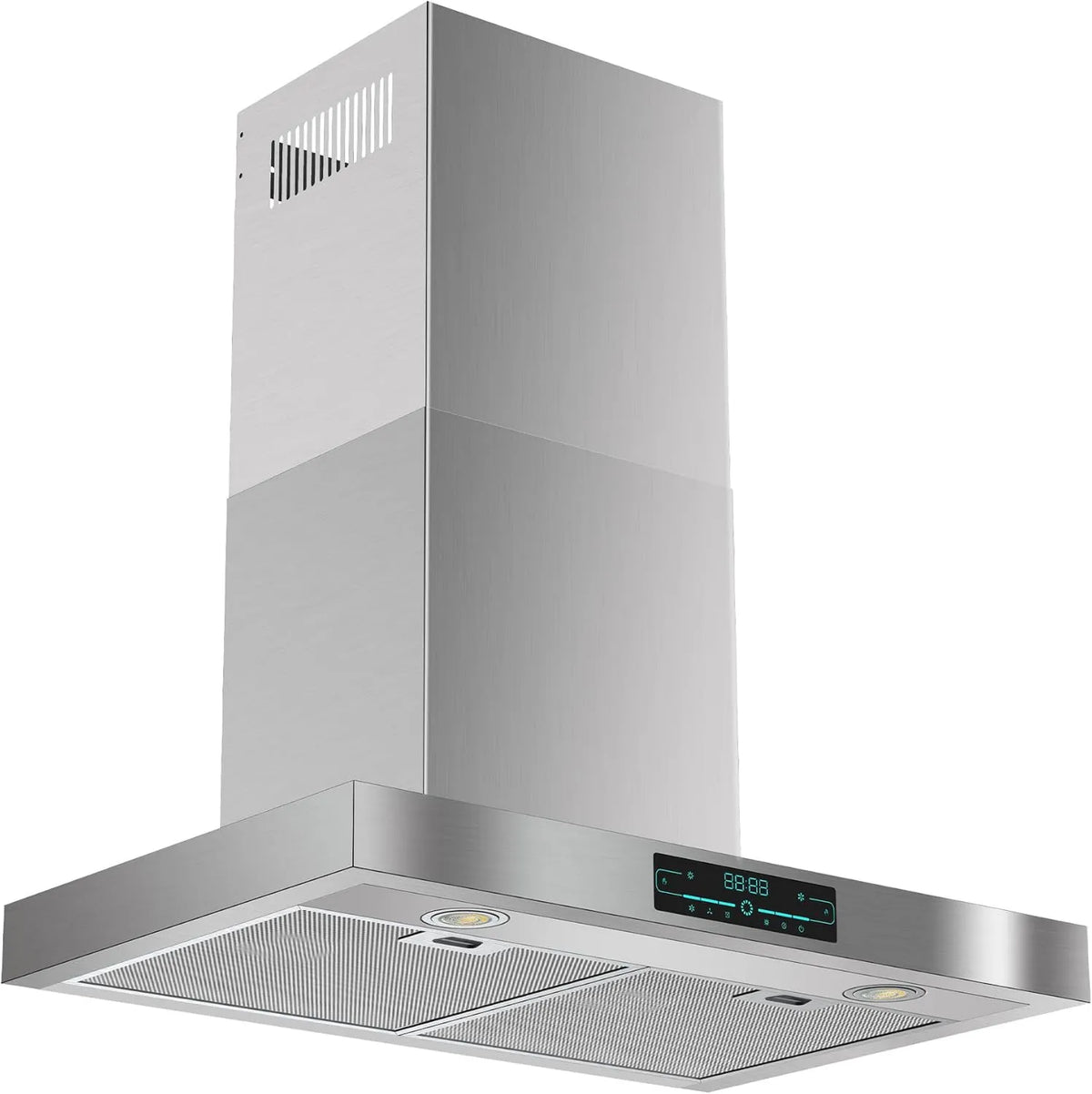Range Hood 900CFM, 30 Inch, 4-Speed, 4-Speed Exhaust Fan, Stainless Steel Ducted Kitchen Vent Hood Extractor with Led Lights, Touch Controls