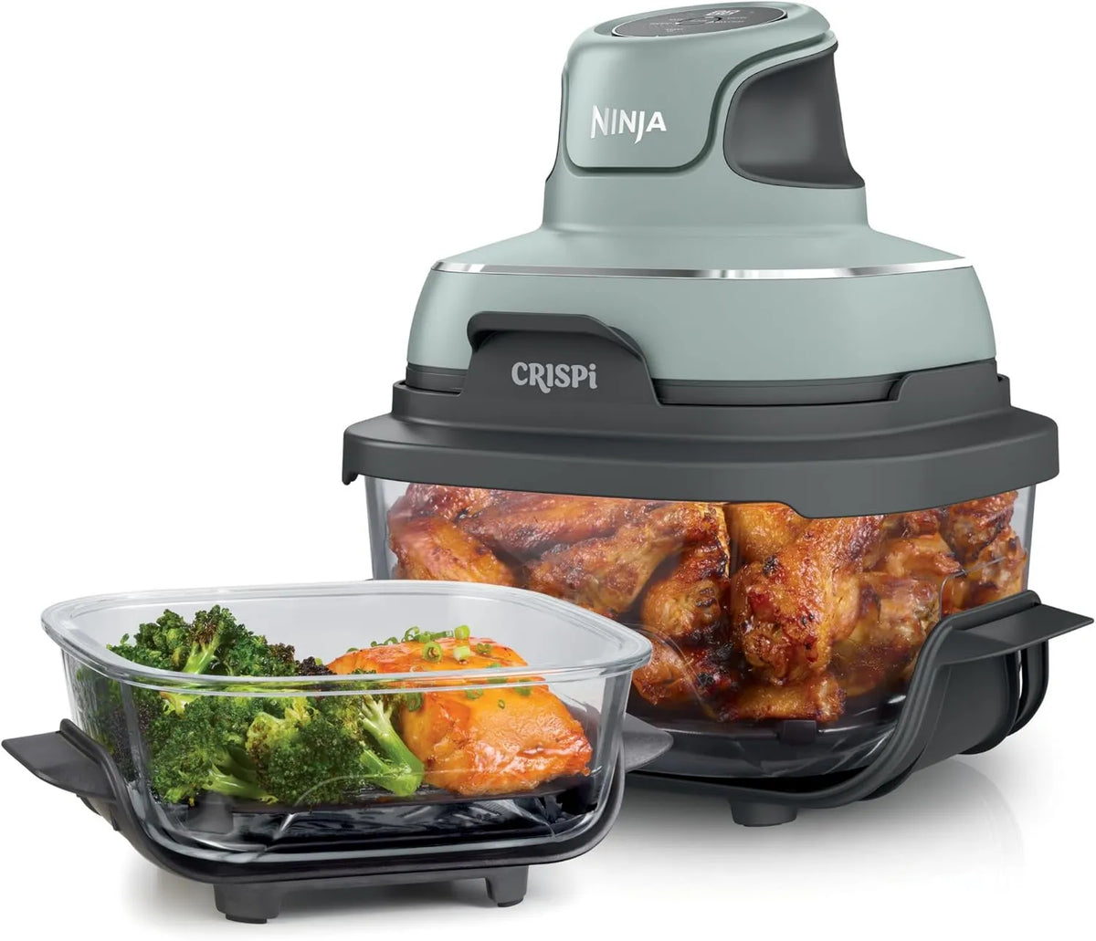 Ninja Crispi Glass 4-in-1 Air Fryer, Green, FN101SG