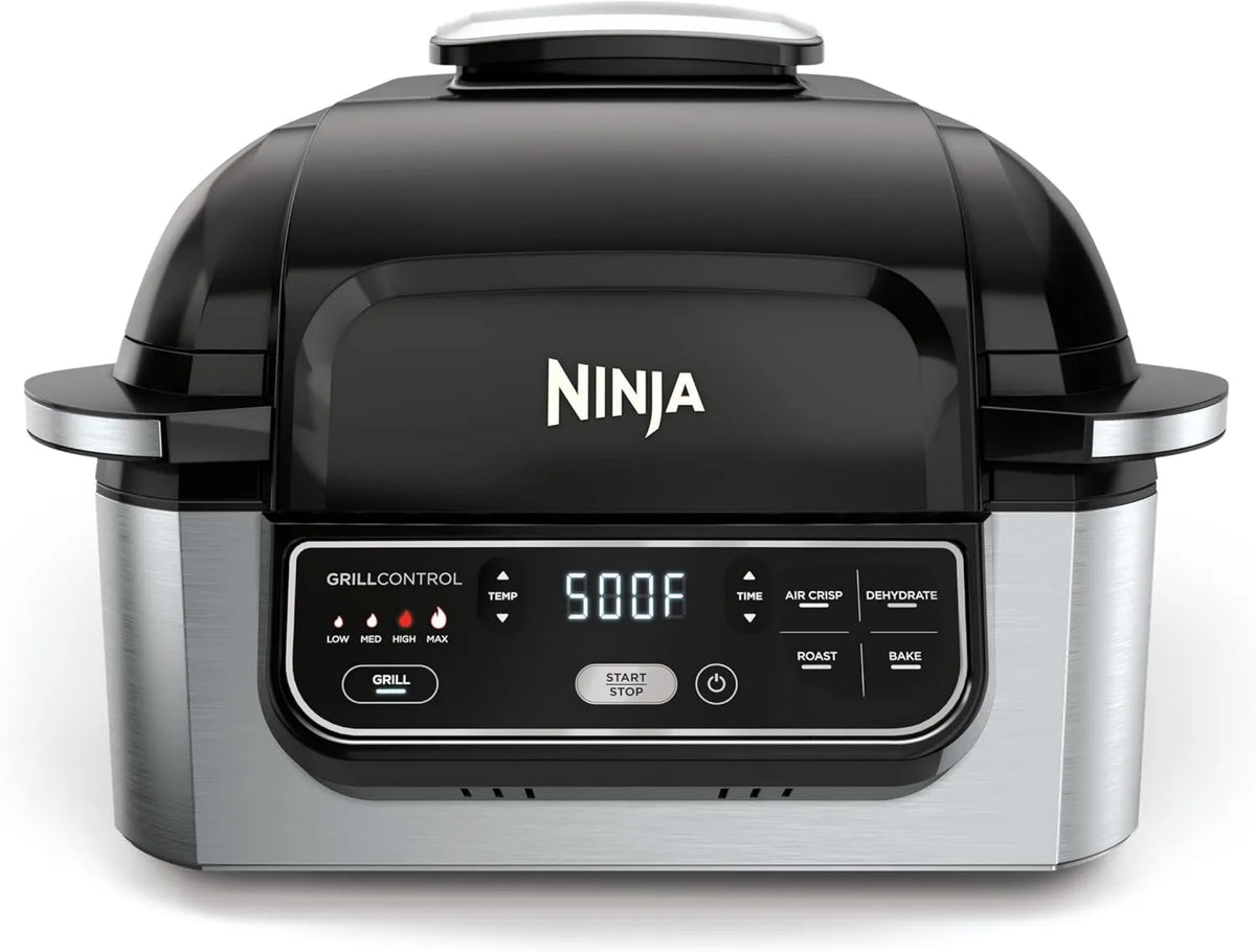 Ninja 5-in-1 Air Fryer, Black/Grey, AG301, Hot-Air Countertop Cooker