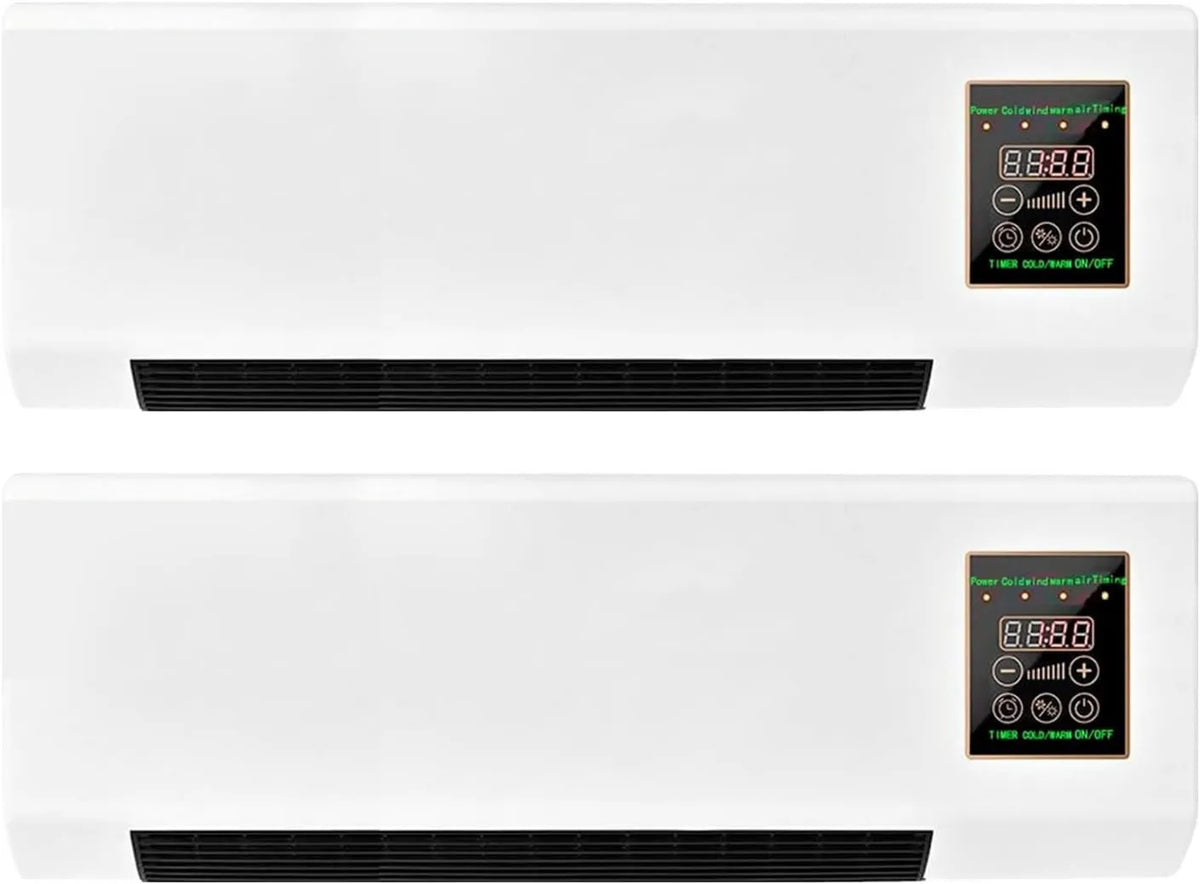 Ductless Mini Split System 2PCS, Compact Portable Design, Wall-Mountable, Heat Function, Wall Mounted Split Max Air Conditioner, Climafy