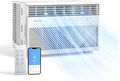 Air Conditioner Window Mounted Smart Wi-Fi Room 24-Hour, Remote Control, Timer, 8000 BTU, 4 Speed, 4 Mode, and Eco Mode, Sleep Setting, COMFORT ZONE