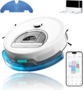Robot Vacuum and Mop Lidar Robot, 3.7 inch, 5G, 6000Pa, 150 Min Max, 3.7 inch Thin, Ideal for Pet Hair, LiDAR Navigation, Vacuuming and Mopping, OKP
