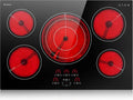 Electric Cooktop, 30 Inch, 5 Burners, Karinear, Upgrade 5 Burners Electric Stove Top