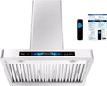 Range Hood 30' Wall Mount 800CFM, Wall-Mountable, T-Shape Kitchen Hood with