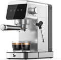 Coffee Machine 20 Bar Compact Home Espresso, Compact Portable Design, Matte Silver, AMZCHEF