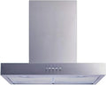 Range Hood, Stainless Steel, Wall-Mountable, 36 In, Charcoal Filters and Push Button Control