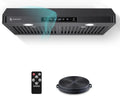 Range Hood 30' Under-Cabinet, 750 CFM, AMZCHEF, 750 CFM Black Kitchen Vent