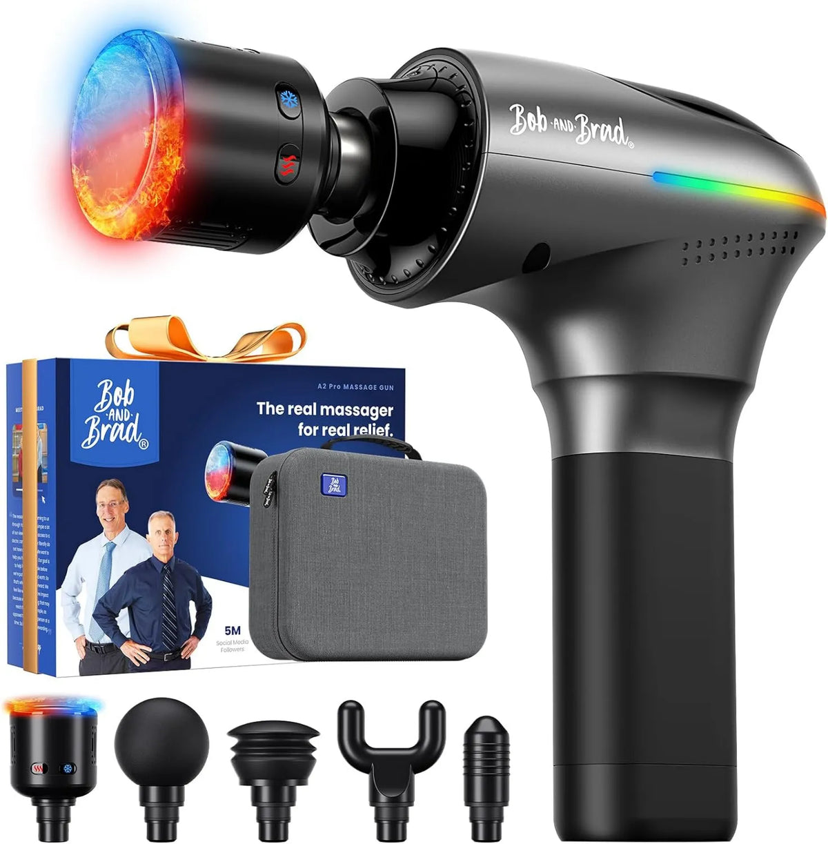 Percussion Massage Gun BRAD A2 Pro, Heat Function, Pressure Sensor, BOB AND