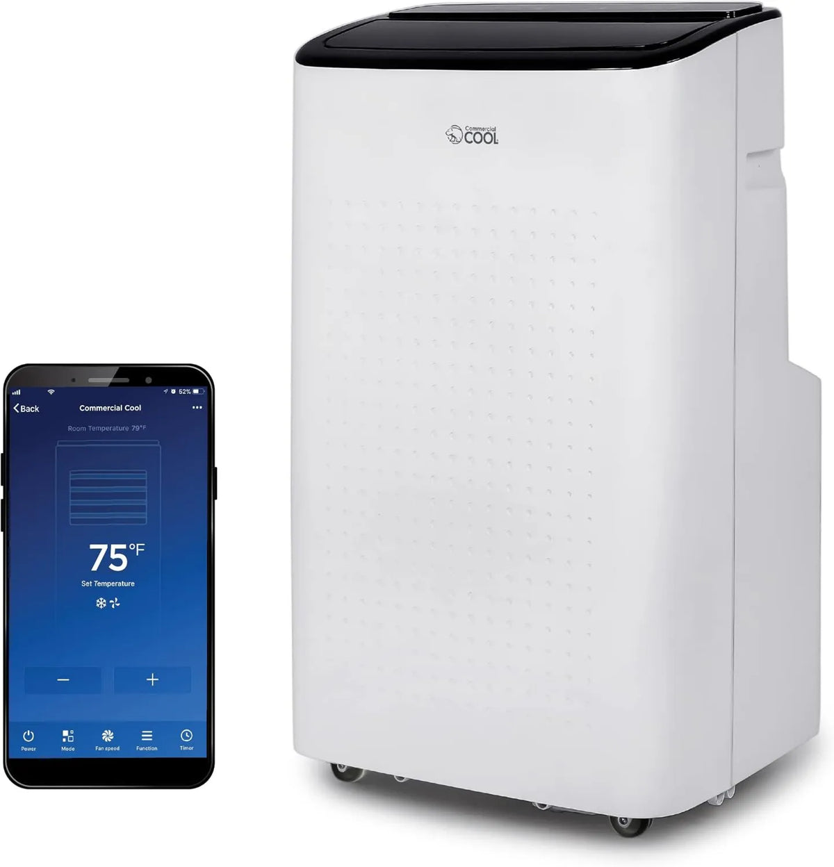 Air Conditioner, 9000 BTU, Wi-Fi, Wi-Fi Enabled, Dehumidifier & Fan, Commercial-Grade Design, Compact Portable Design