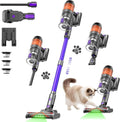 Cordless Stick Vacuum, 500W, 40KPa, 60Mins, Cordless Design, Rechargeable, Anti-Tangle Brush