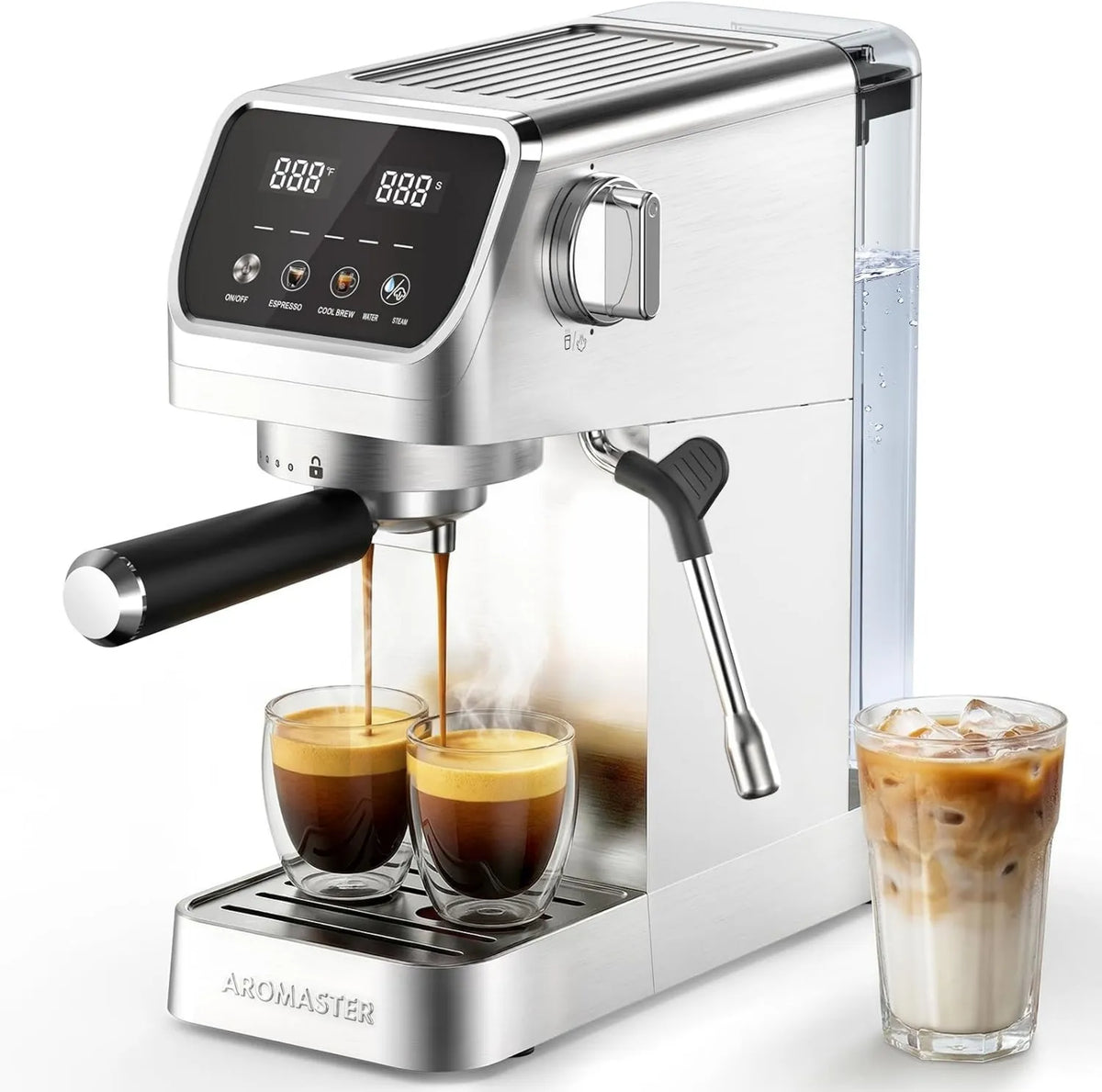 Espresso Machine, 1400W, Stainless Steel, Aromaster