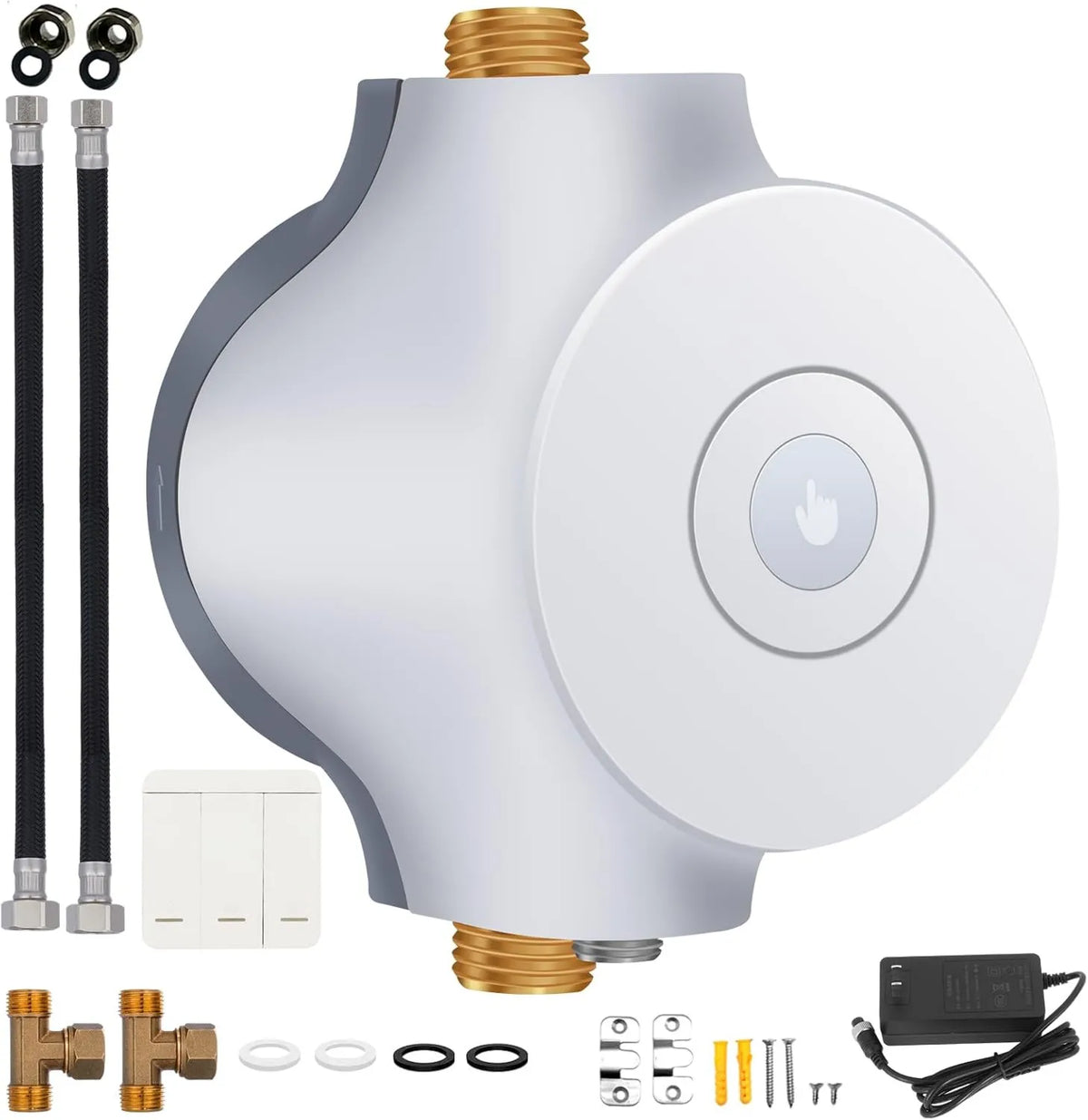 Circulator Pump Smart Instant Hot Water HBS24-12, 3-Speed, 15-inch Hose, Extremely Quiet, Built-in Thermostat