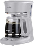 Drip Coffee Maker Mr. Coffee 12 Cups Gray, Automatic Coffee Brewing Machine