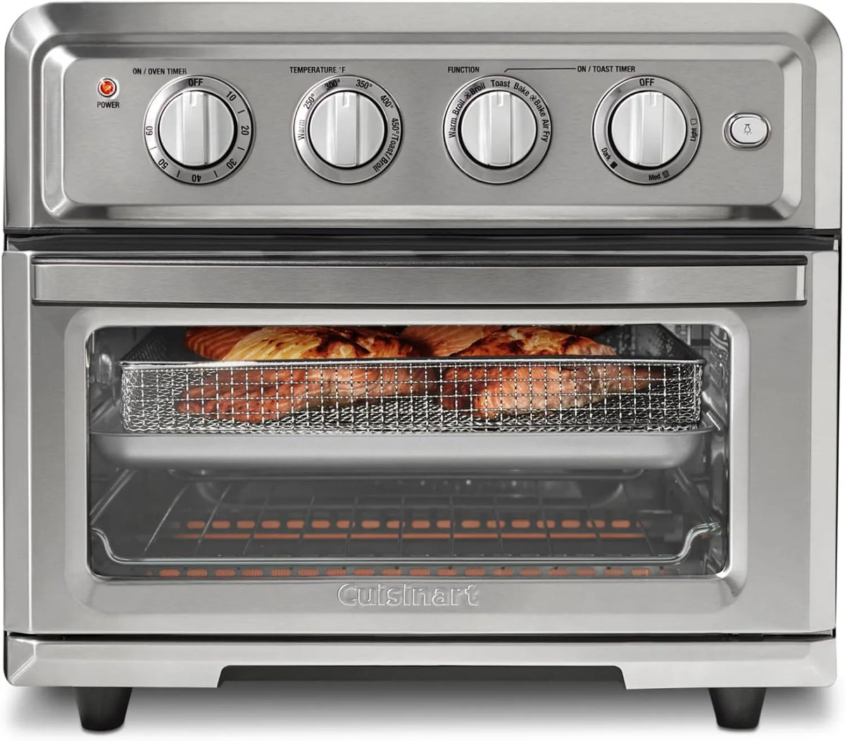 Cuisinart Air Fryer 8-in-1, 1800W, Stainless Steel, Timer, Convection Cooking, TOA-55WM, 0.6 Cubic Feet, Broil & Warm