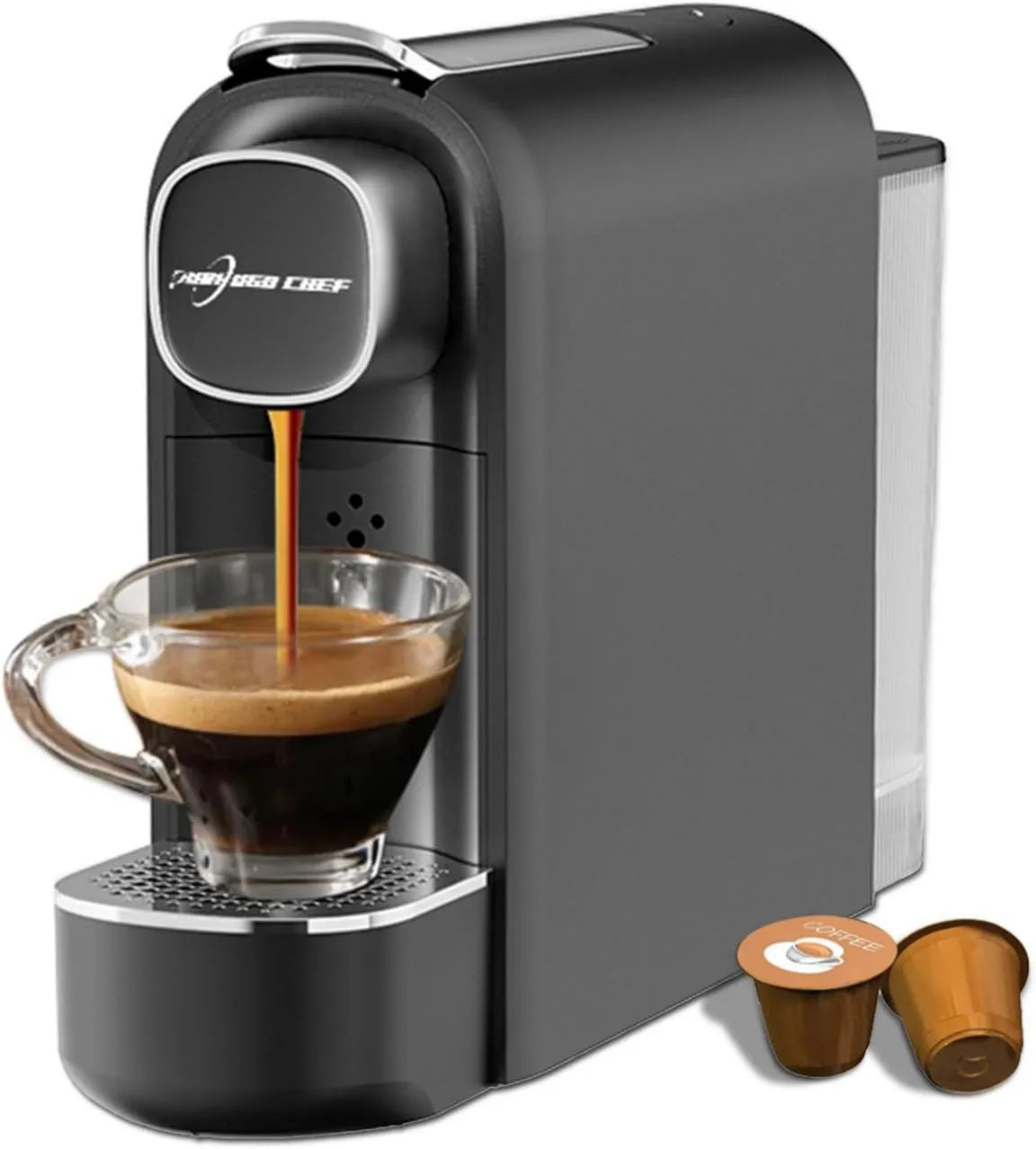 Drip Coffee Maker Mini Espresso Capsule Machine-One Cup 20.29oz, Single-Serve Brewing, 20.29oz Removable Tank