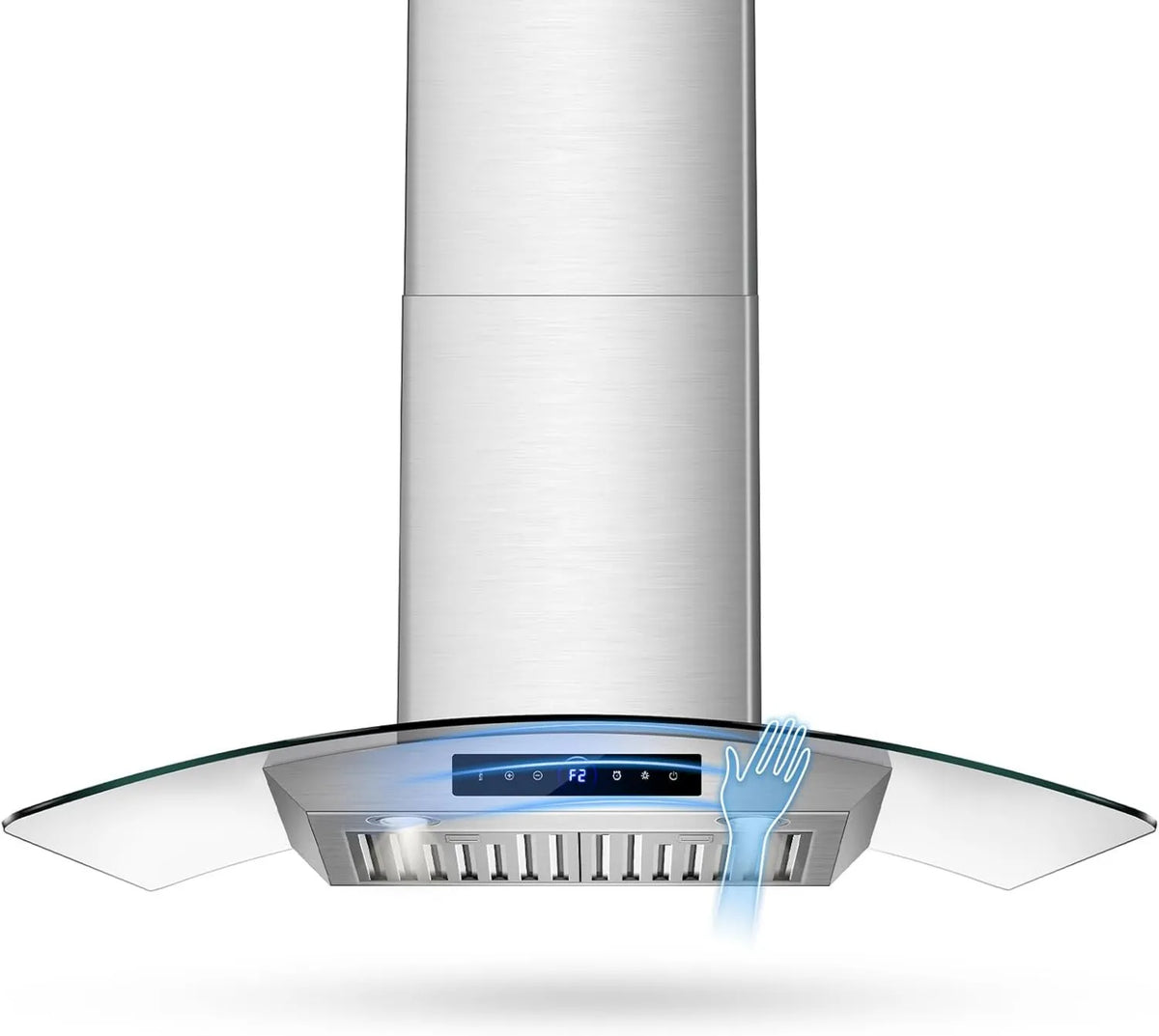 Range Hood, 30 Inch, Wall-Mountable, Tempered Glass Model