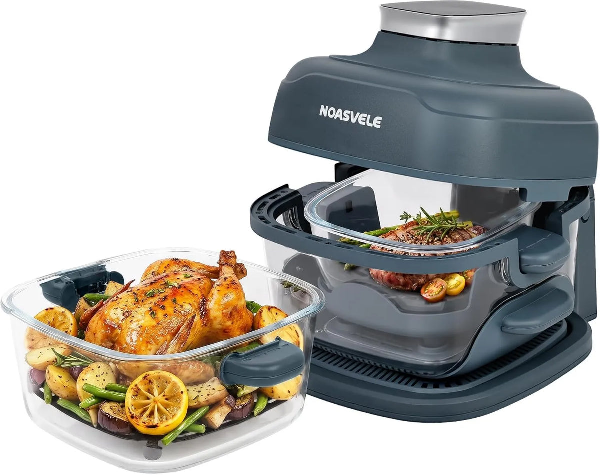 Air Fryer AF115-1, Glass, Blue, Hot-Air Countertop Cooker