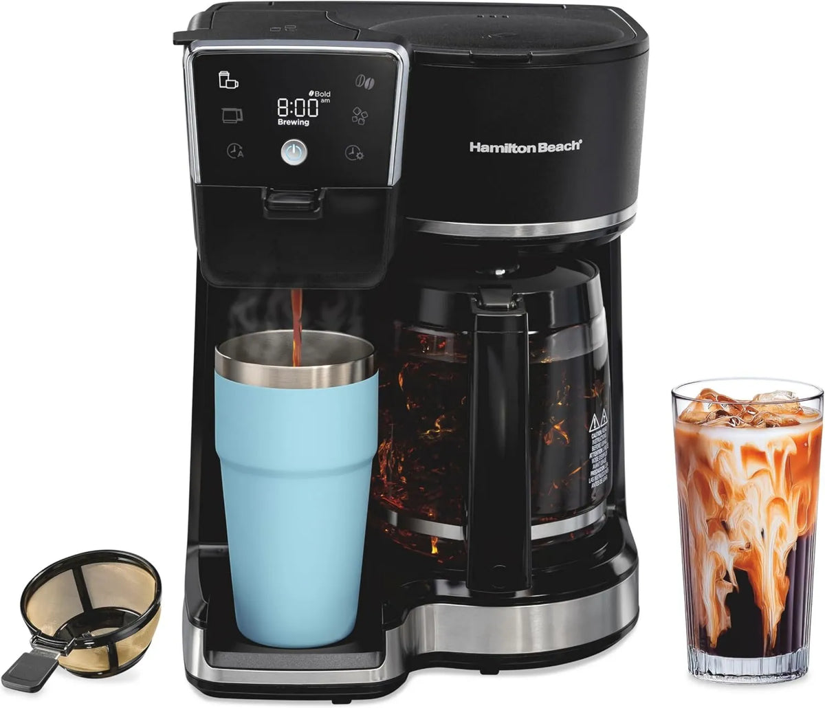 Hamilton Beach 2-Way Drip Coffee Maker, Single-Serve Brewing