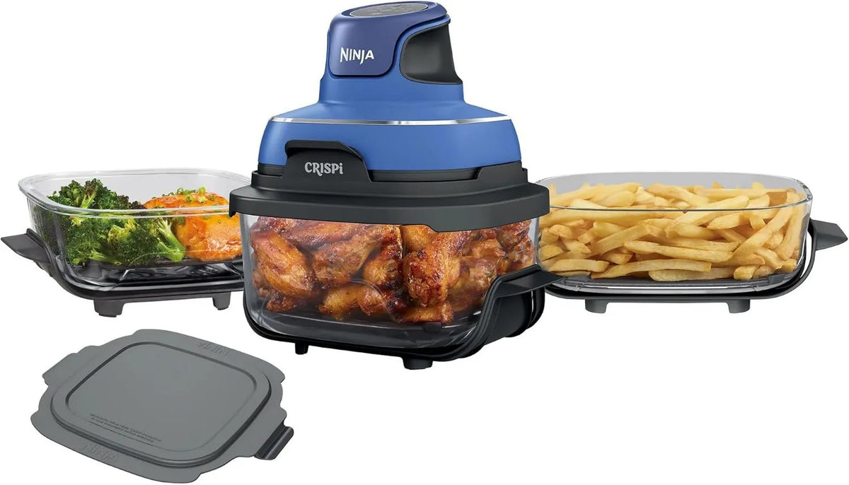 Ninja Freezer & 5-in-1 Air Fryer, 1500W, 6-Cup, Compact Portable Design, 4-Quart & 2.5-Quart TempWare Containers With Lids