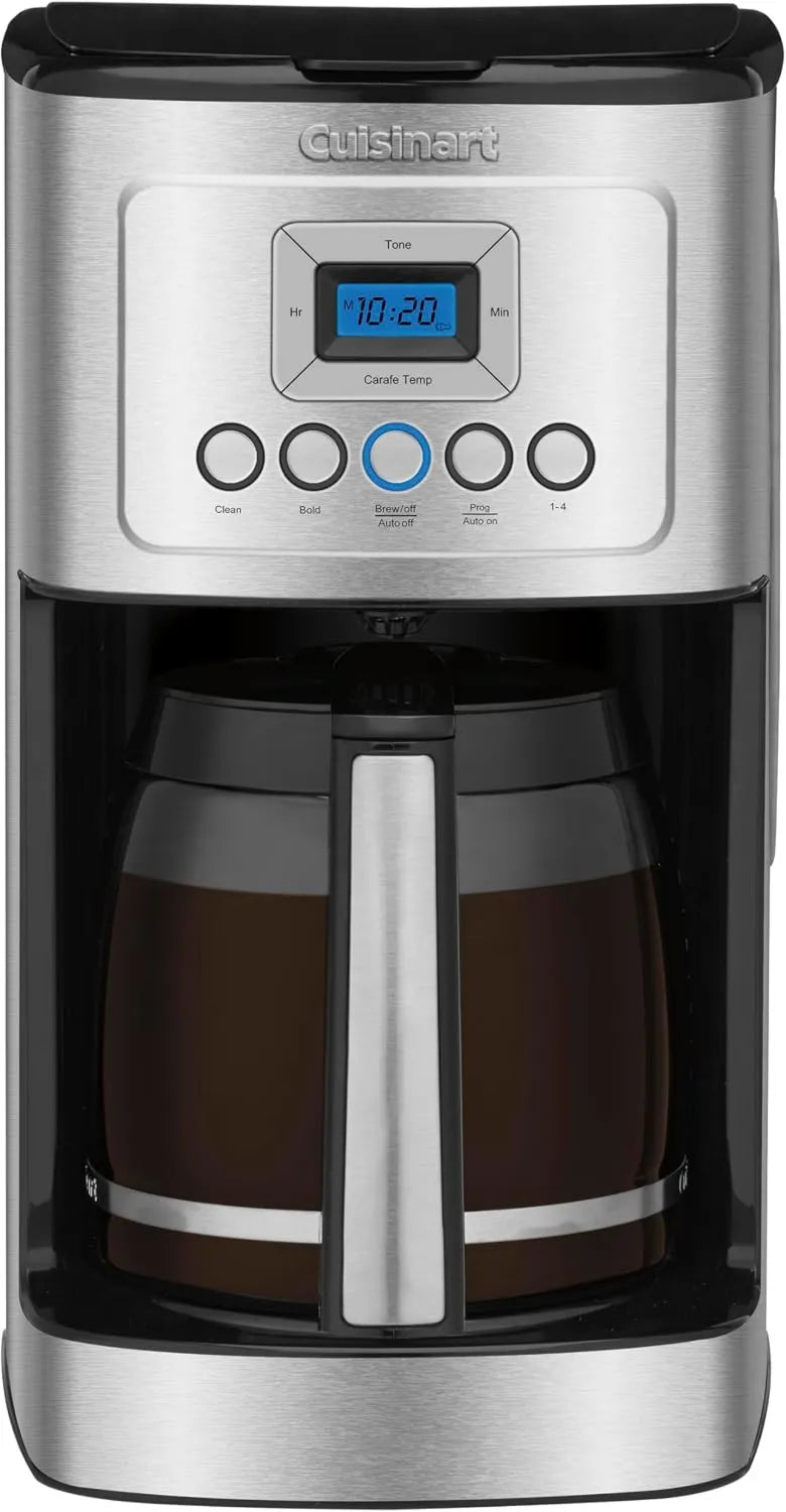 Cuisinart 14-Cup Drip Coffee Maker, Programmable Brewing, Stainless Steel, Glass Carafe