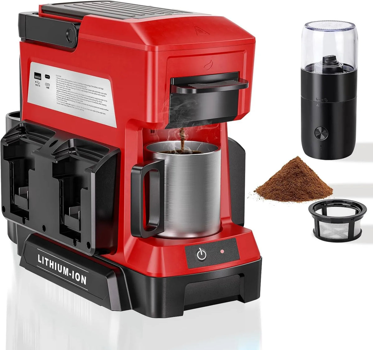 Milwaukee Taingwei Cordless M18 Drip Coffee Maker, 18V, Battery Not Included, Cordless Design, Compact Portable Design