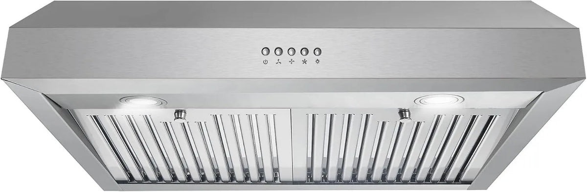 Range Hood UC30, Stainless Steel, 29.5 in, 30 inch, 3-Speed, 3-Speed Fan, Permanent Filters, Kitchen Over Stove Vent, COSMO