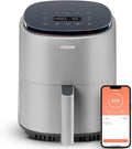 Air Fryer 4.0-Quart, 4 Qt, Lite 4.0-Quart, Designed for 1-3 People, 150+ Recipes on Free App, 7 Cooking Functions Airfryer, Light Gray, Cosori