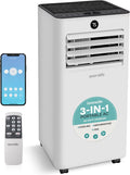 Air Conditioner Fan and 3-in-1, 8000 BTU, WIFI, 24-H Timer up to 350 sq ft Coverage, Home & Office, AC Unit for Bedroom, Window Kit & Remote