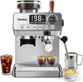 Espresso Machine, 20 Bar, 44 Grind Setting, Milk Frother, Machine with Grinder