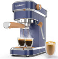 Espresso Machine Laekerrt 20 Bar CMEP01, Stainless Steel, Navy Blue, Home Expresso Coffee Machine for Cappuccino and Latte