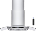 Range Hood, Touch Controls, Stainless Steel, Wall-Mountable, 900 CFM, 30 inch